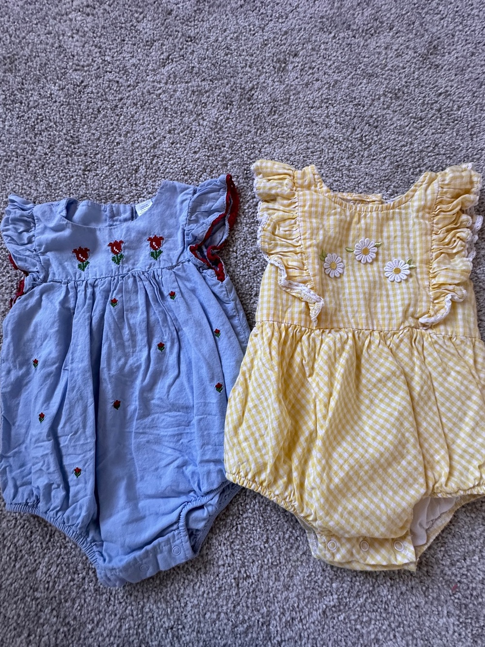 Little Me Baby Girl Romper Bundle of 2